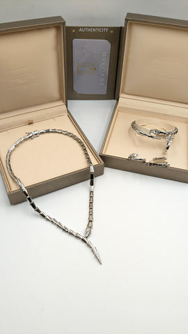 BVLGARI NECKLACE, EARRING, BRACELET & FINGER RING