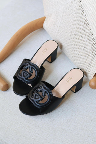 GUCCI INTERLOCKING G CUT-OUT SLIDE HEEL