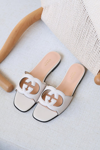 GUCCI INTERLOCKING G CUT-OUT SLIDE SANDAL
