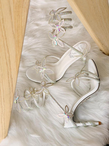 RENE CAOVILLA CLEO BUTTERFLY SPIRAL ANKLE WRAP