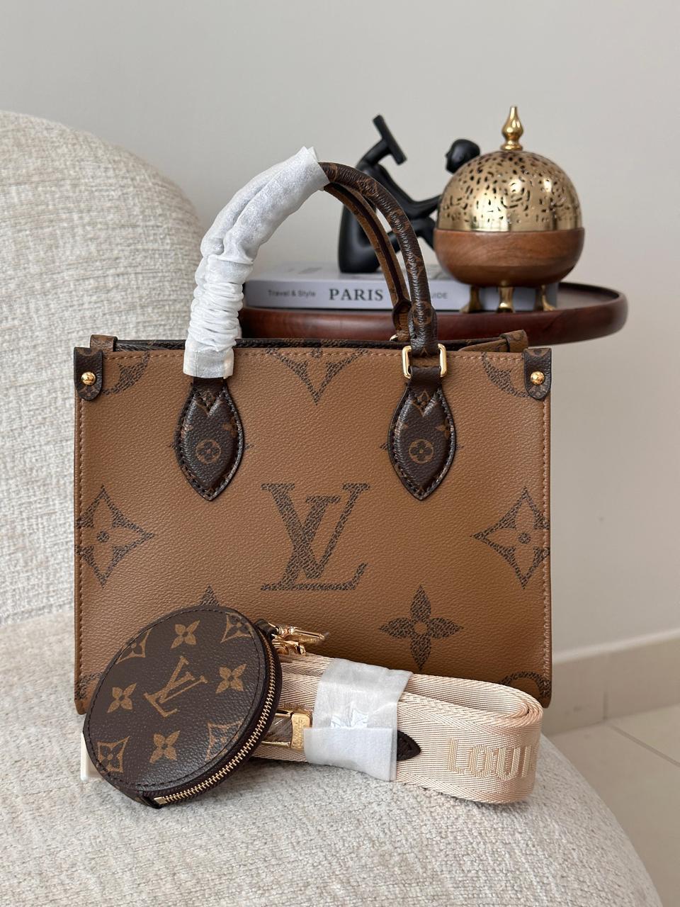 LOUIS VUITTON ONTHEGO PM TOTE HANDBAG