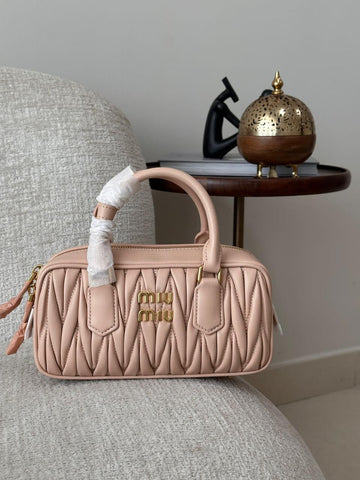 MIU MIU ARCADIE MATELASSÉ NAPPA LEATHER HANDBAG